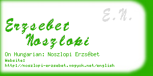 erzsebet noszlopi business card